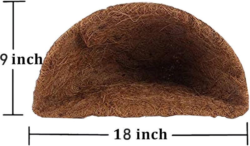 FDGARDEN 2PCS Half Round Hanging Basket Liners Replacement Coco Liner for Hanging Basket Wall Flower, 100% Natural Coconut Fiber Plant Basket Liner for Garden Planter Flower Pot (18 inch) - Image 2